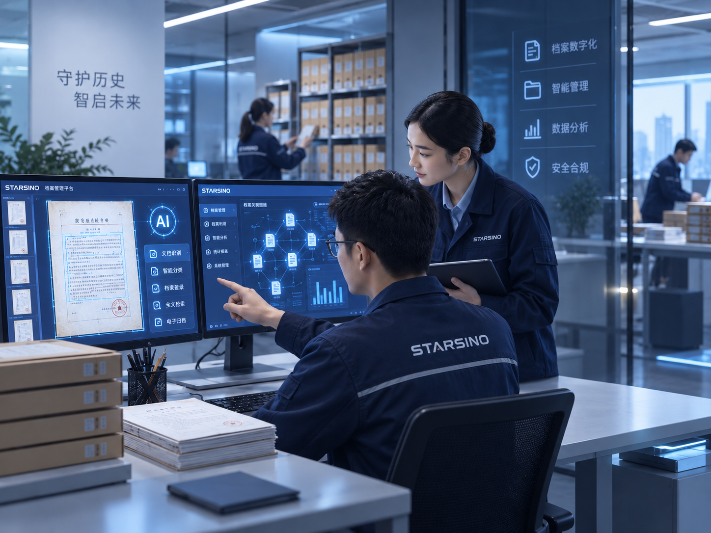 AI + 档案建设场景